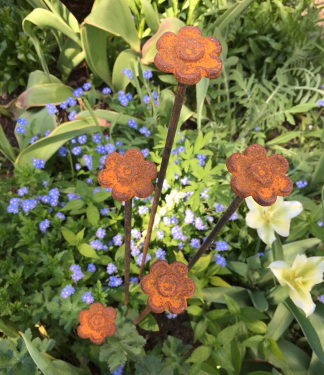 Blomster pinne med lite hode 100cm 